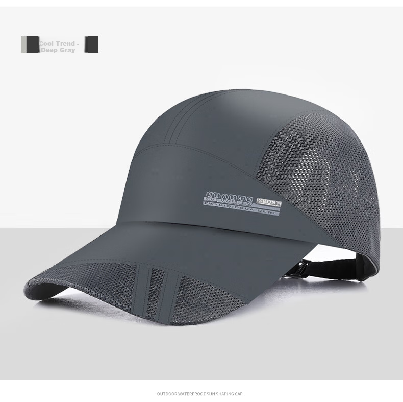GRGN Men's Baseball Cap, Mesh Quick-Dry Breathable Visor Hat, Outdoor Casual Hiking Sun Protection Cap 8