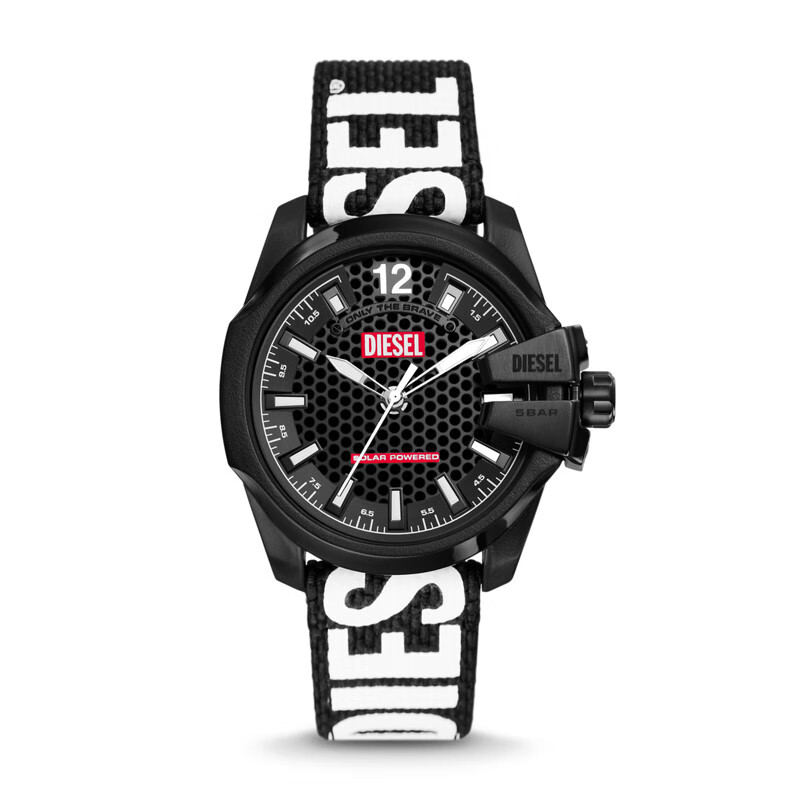 DIESEL Men's Quartz Watch with Fabric Strap, Boyfriend DZ4653, Valentine's Day Gift 1