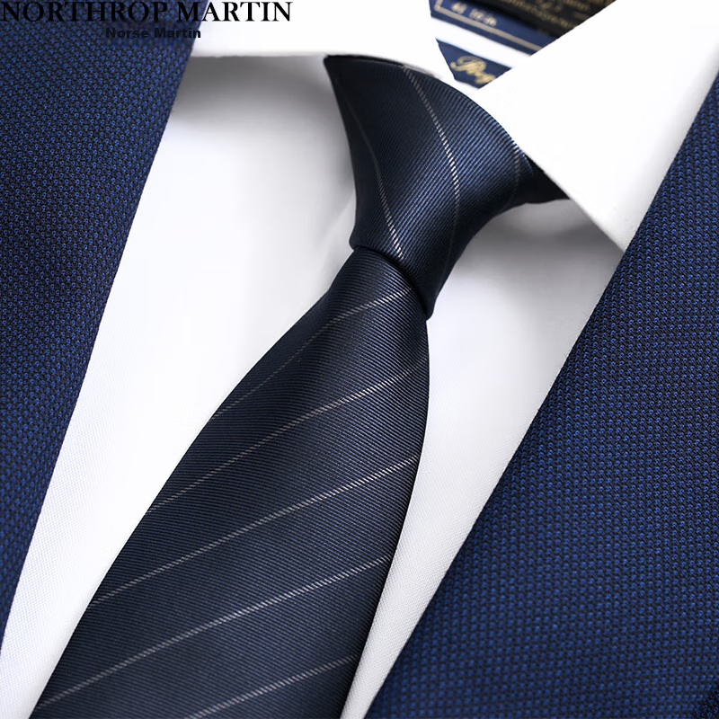 NORTHROP MARTIN High-End Silk Tie for Men, Business Formal Wear, Hand-Tied Wedding Gift Box, Suit Set of 2 Pieces, Elegant Feel