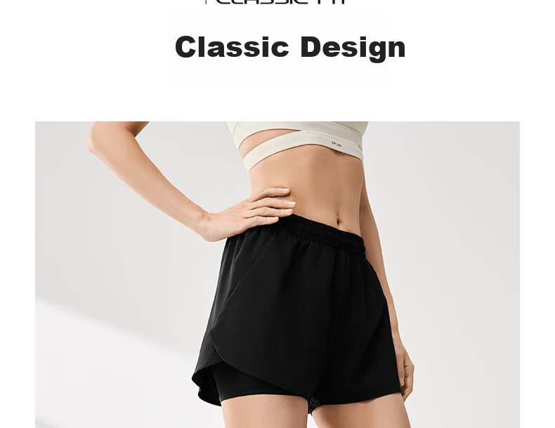 361° Women's Sports Shorts Spring Summer Sun Protection Quick-Dry Running Fitness Cooling Loose Lined Pants 662624702H-3 12