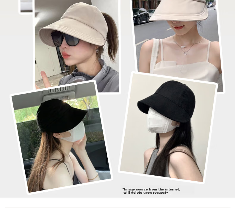 CACUSS Women's New Summer Sun Hat with Mask Strap, Ice Silk Visor Cap, UV Protection Cycling Baseball Cap 14