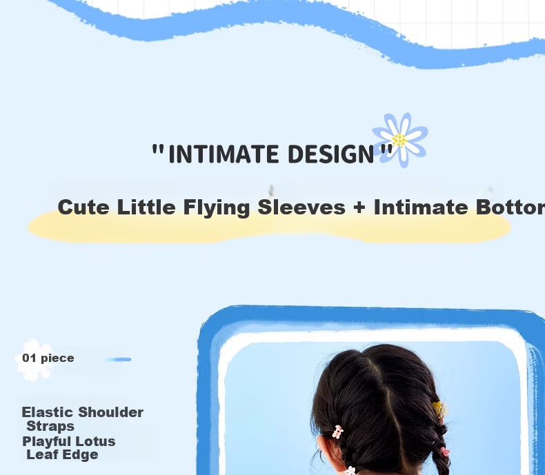 Li-Ning Children's One-Piece Swimsuit, Cute Princess-Style Swimwear for Girls, Sun Protection Swimwear 7