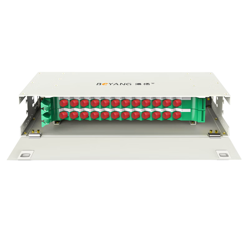 BOYANG 24-Core ODF Fiber Optic Patch Panel/child Frame/unit Fully Equipped FC Single-Mode Push-Pull Fiber Optic Rack-Mounted Terminal Box BY-ODF