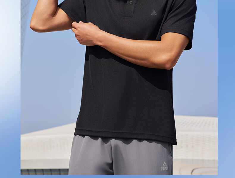 PEAK Polo Shirt for Men, Summer New Style, Sports Fitness Business Top, Breathable Casual T-Shirt, Loose Short Sleeve DF652241 4