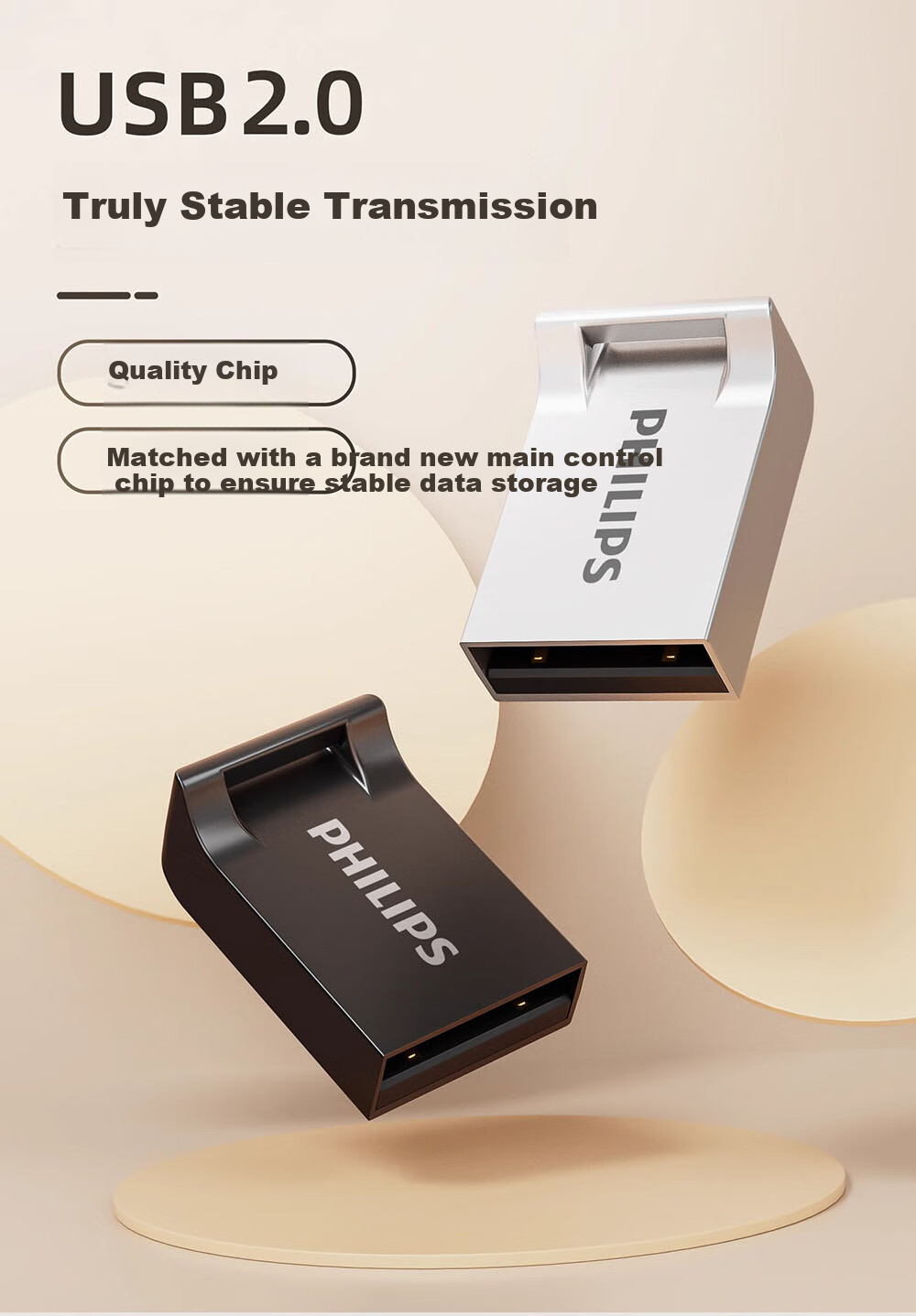 PHILIPS 128GB Type-C USB3.2 Dual Interface Phone Flash Drive, 61UT-F High-Speed Dual-Purpose Double-Headed Flash Drive, Compatible with Android, Apple, And Laptop Computers 1