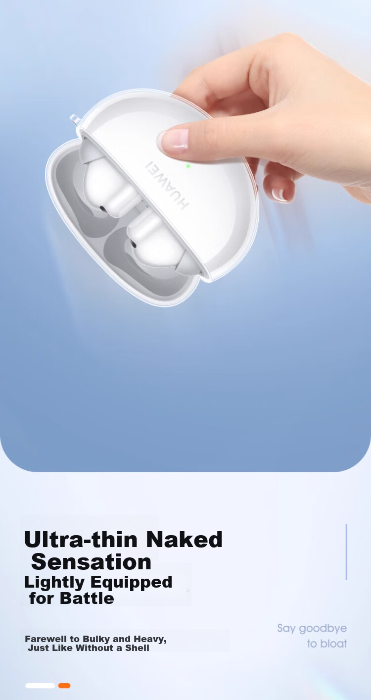 Fangfeixingqiu Compatible with Huawei Freebuds6i Protective Case, Earphone Clip Protective Shell, Simple Silicone True Wireless Charging Case Protection Anti-Drop 2024 Model Soft Shell, Transparent Color + Lanyard 4