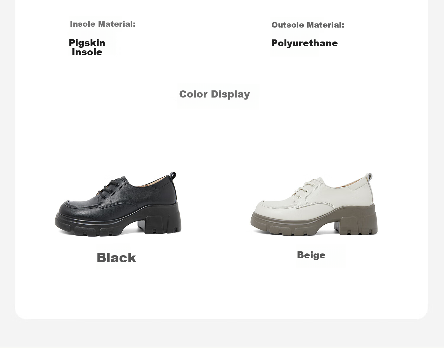 COMELY Thick-Soled Leather Shoes for Women, Spring New Style Cowhide Lace-Up Fashionable Versatile British Deep-Mouth Flats, Black, Size 39 4
