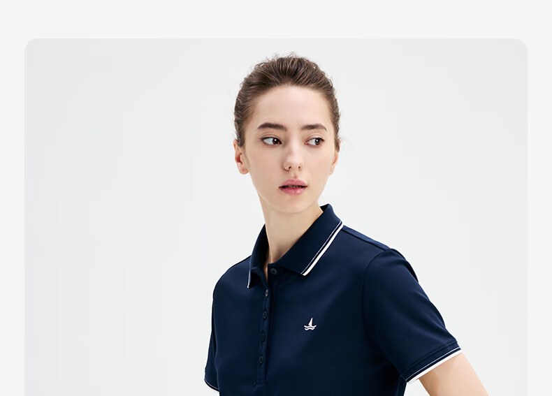 Navigare Women's Basic Collared T-Shirt, Commuter Short-Sleeve Polo Shirt, 2325525529 6