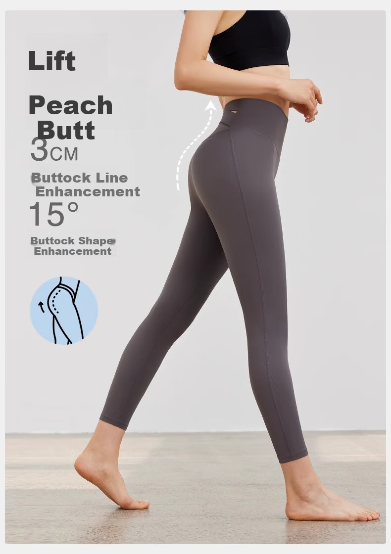 NEVER ME Yoga Pants for Women, Sports Fitness Leggings, Tight High-Waist Butt-Lifting Cycling Training Running Pants, Suitable for Outdoor Wear in Spring And Summer 9