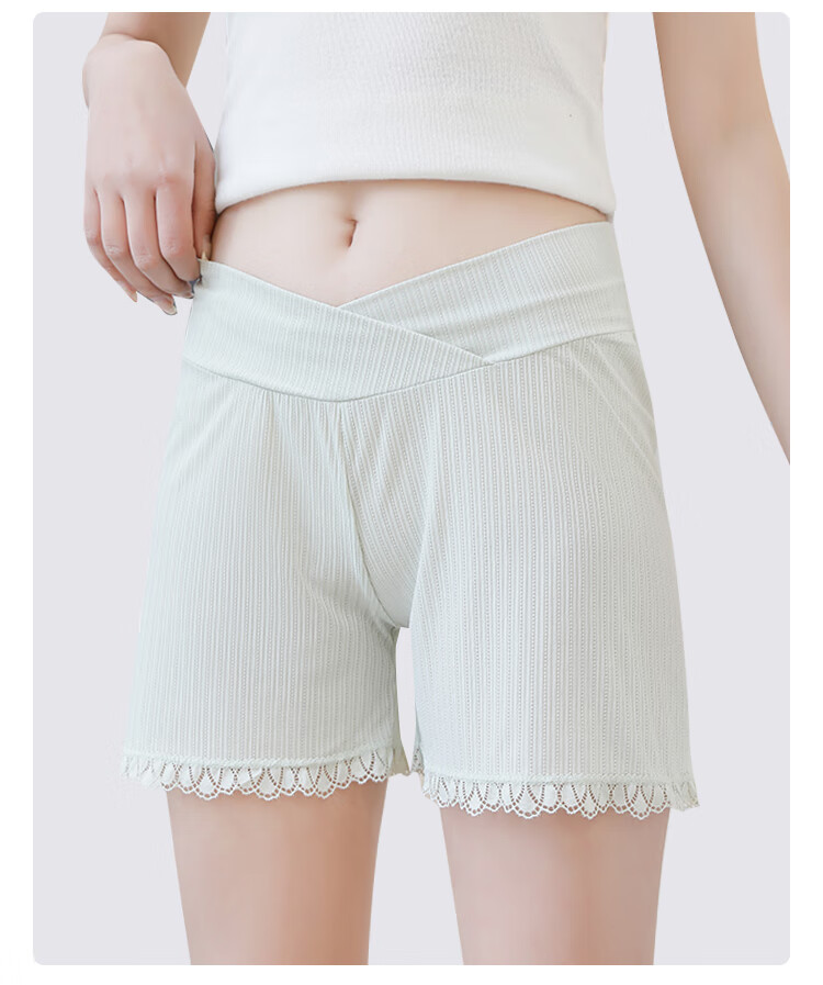 JOYNCLEON Maternity Safety Shorts Summer Thin Outerwear Leggings Anti-Exposure Pregnancy Ice Silk Bermuda Shorts Skin Color XL Jyk69488 21