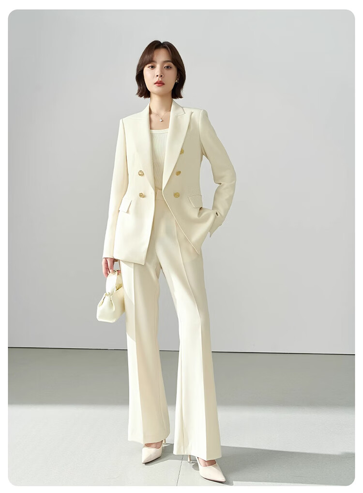 Bodexiaojie Women's High-End Suit Set for Commuting, Interviews, Professional Wear, Wrinkle-Resistant Business Blazer for Petite Figures 5