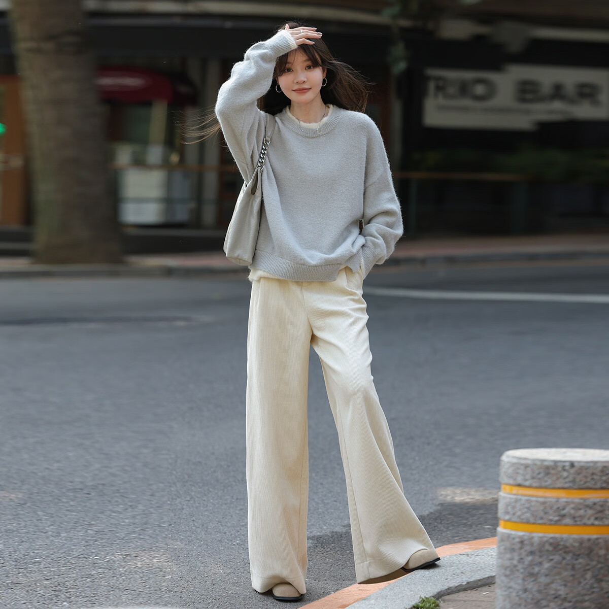 Mt [Casual Style Wide-Leg Pants] Autumn Corduroy Wide-Leg Casual Trousers for Wome