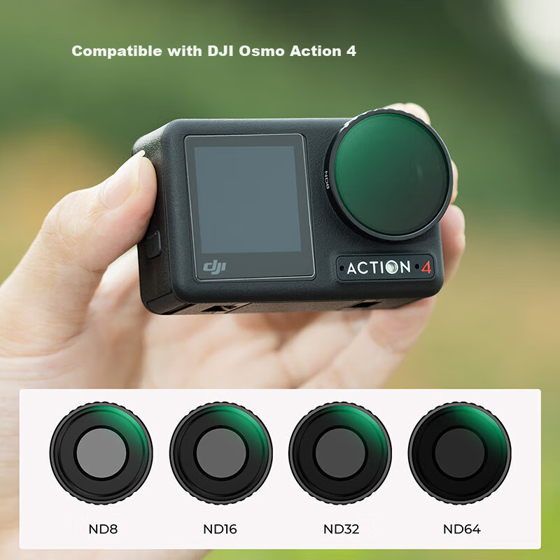 Фильтр K&F CONCEPT CPL для экшн-камер DJI Action 4/5 Pro, поляризационный, ND8&PL, ND16&PL, ND32&PL, ND64&PL, 40мм