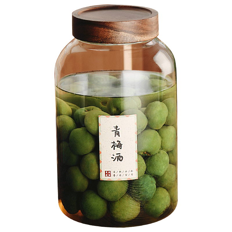 CRISTALGLASS Glass Infusion Bottle Container, Sealed Jar for Ginseng Wine, Plum And Loquat Self-Made Wine, Pickling Jar for Kimchi, 3000ML