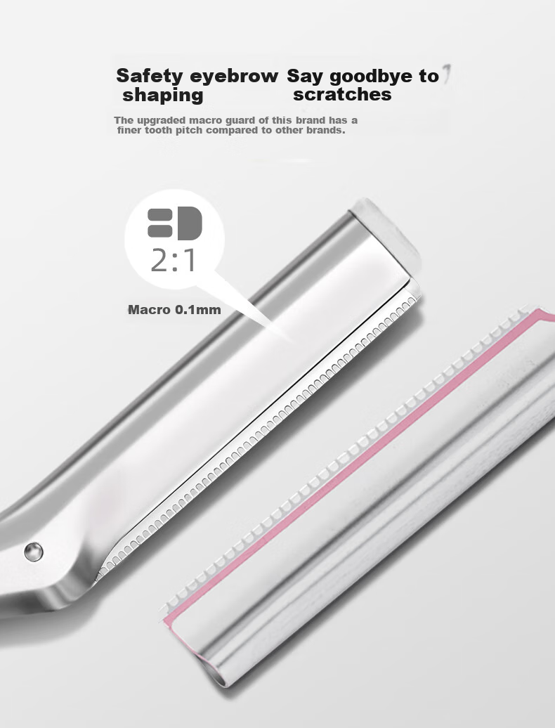 Tweezerman Classic Eyebrow Razor Short Multi-Functional for Men And Women, Facial Shaving, Includes Imported Replacement Blades 6