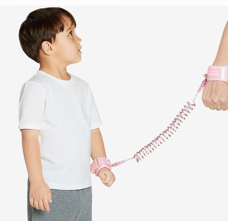 Aibaoshi Children's Anti-Lost Strap with Leash, Baby Anti-Lost Wristband Safety Rope, Toddler Safety Device, Reflective Pink, 2 Meters, S121 15