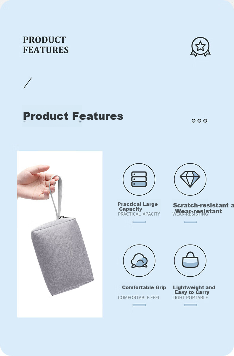 BUBM Cable Storage Pouch for Laptop Power Cord, Charger, Headphones, USB Drive, Digital Accessories, Mouse Storage Box, Gray 1
