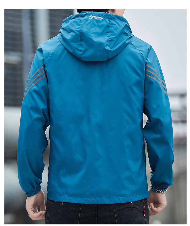 JEEP SPIRIT Men's Summer Ice Silk Lightweight Jacket High-End Outdoor Coat Light Gray XL 17