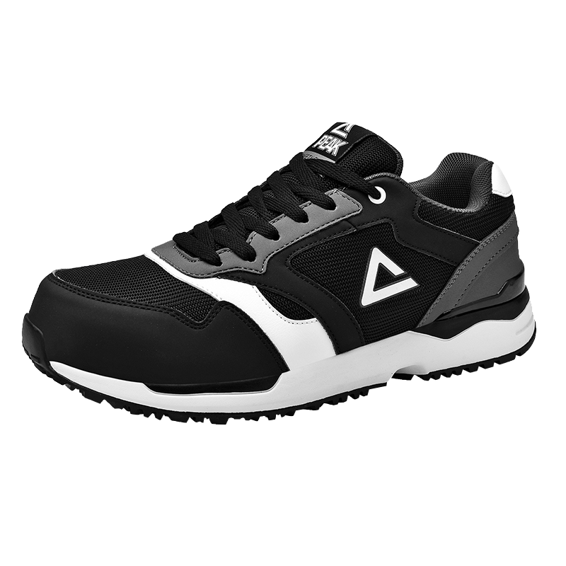 PEAK PEAK Safety Shoes with Steel Toe Cap, Anti-Smashing And Puncture-Resistant, Breathable Mesh Upper, Comfortable All-Season Style, Black LR72218, Size 44