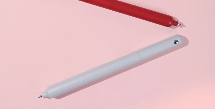 BEIFA Rotating Silent Gel Pen 0.5mm Minimalist Nordic Style Self-Cleaning Pen High-Value Office Exam Gel Pen Vermilion 0.5mm [Back to School Essential] 5