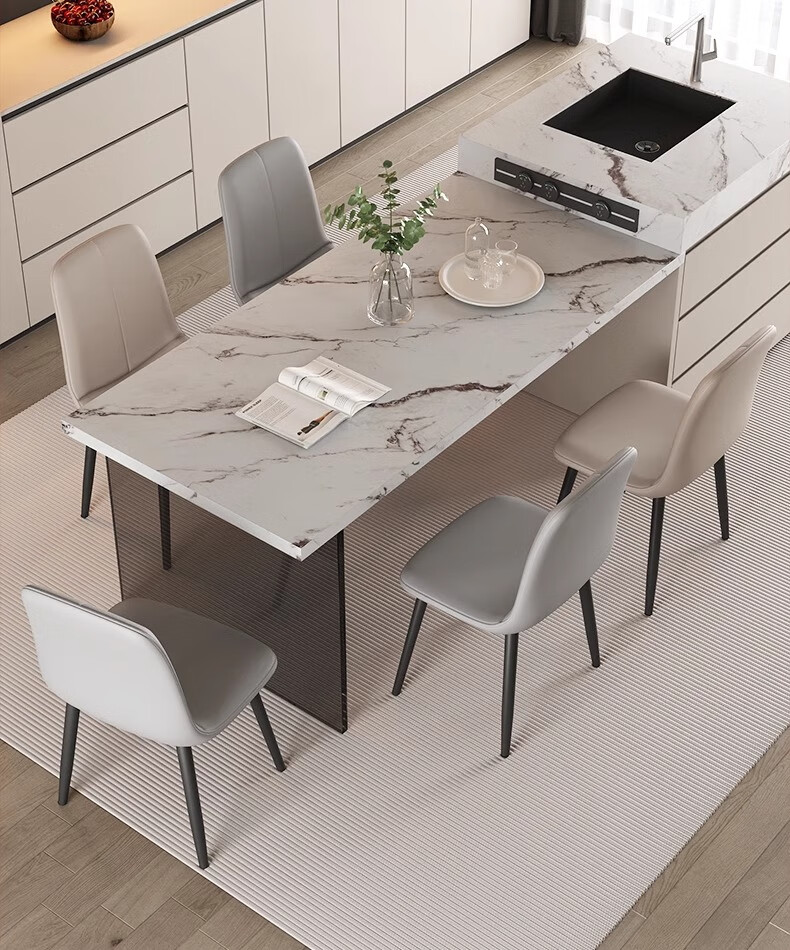 Yimo Dining Chair, Dining Table Chair, Home New Style Chair, Stool with Backrest, Light Luxury Nordic High-End Restaurant Master Chair, Beige 2
