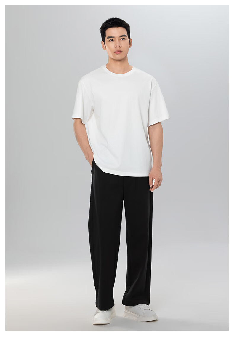 MARKLESS Men's Casual Pants, Commuter Draping Trousers, Loose-Fitting Versatile Long Pants 5808, Misty Brown, S 20