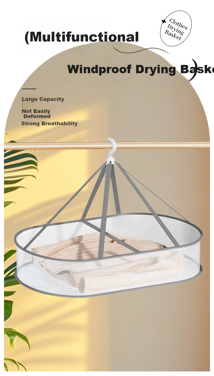 Mengtin Laundry Basket Clothes Drying Net Sweater Wool Garment Drying Tool Large Double-Layer Balcony Home Use 1