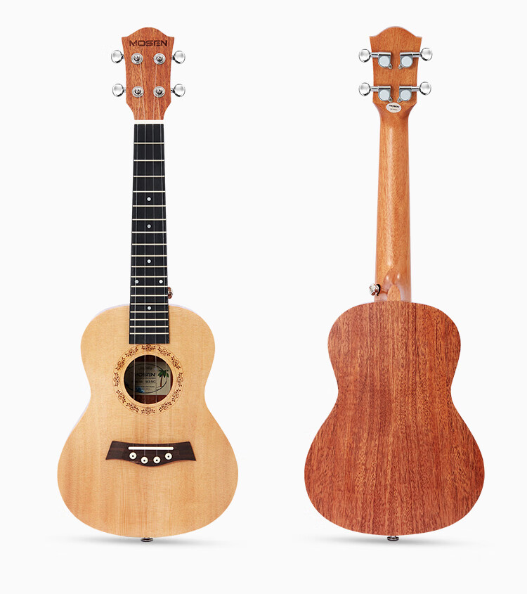 MOSEN M3-N Ukulele Solid Wood Top Small Guitar, 23 Inches, Natural Color 17