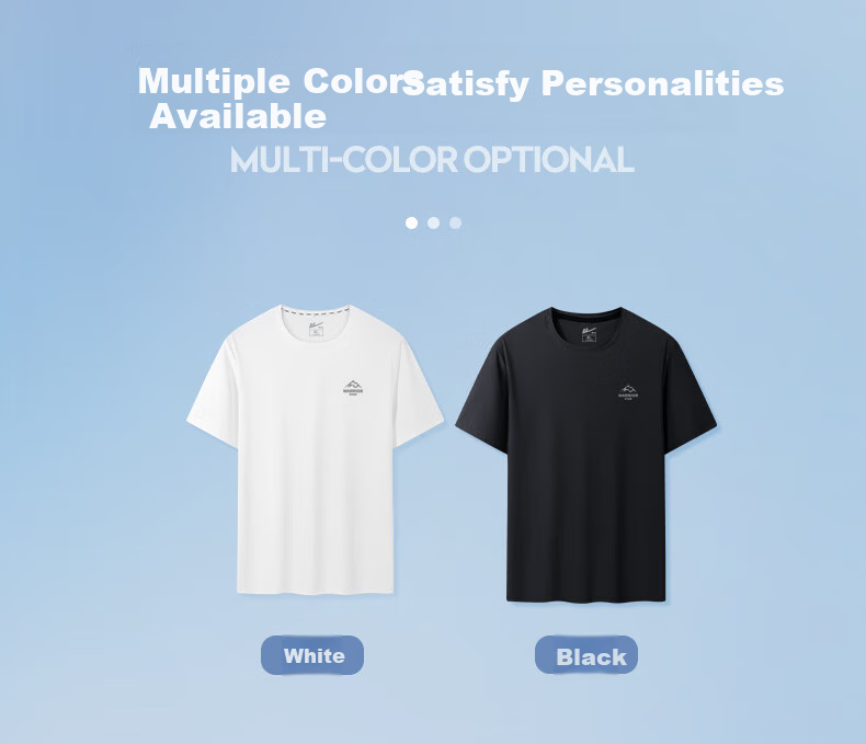 Huili Short-Sleeve T-Shirt for Men, Summer Cool Ice Silk Sports Tee, Loose Casual Quick-Dry Breathable Top 5