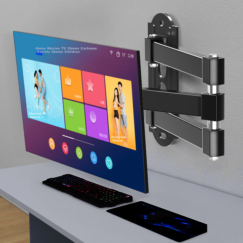 LUCKPRO Monitor Stand, Computer Monitor Arm, Adjustable Height Computer Stand, Monitor Mechanical Arm Riser, Desktop Rotating DX01-01 9