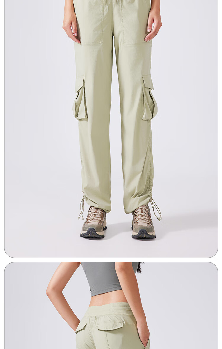 LangSha Loose-Fit Mid-Rise Cargo Pants for Women, Spring/summer 2025, Quick-Dry Lightweight Multi-Pocket Wide-Leg Outdoor Sports Casual Trousers 12