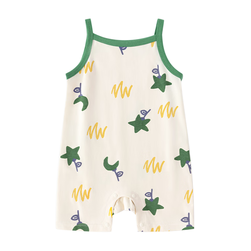 Babylove Baby Romper with Sleeves, Summer Thin Pure Cotton Onesie for Boys And Girls, Cute Short Crawling Outfit for Outdoor Wear