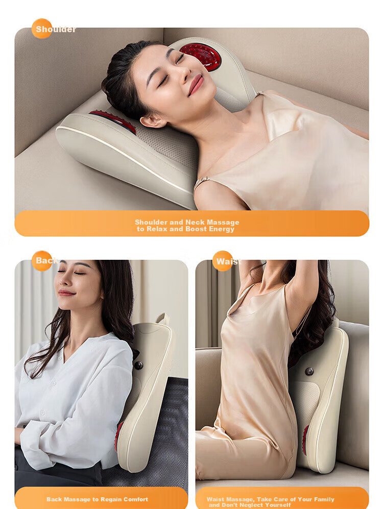 AUX Cervical Massager AS-K1 (Gift Box), Waist Massager, Neck And Shoulder Massager, Back Massage Pad, Massage Pillow, Mid-Autumn Festival Gift 10