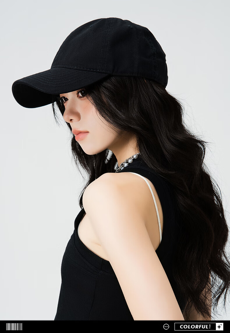 MMOPTOP Washable Solid Color Baseball Cap for Women, All-Season Soft Top Pure Cotton Sun Protection Visor Cap for Men, Sunshade Face-Slimming Cap 6