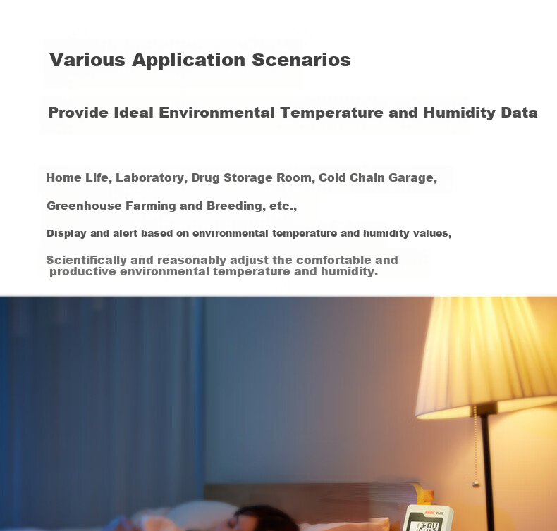 CEM DT-322 Electronic Thermometer And Hygrometer with Alarm Clock, Office And Home Indoor/outdoor Temperature And Humidity Meter 11