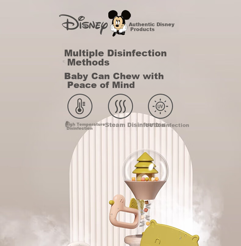 Disney Newborn Welcome Gift Set, Baby Gift Box, Newborn Present, Full Moon Gift, Teether, Rattle 4
