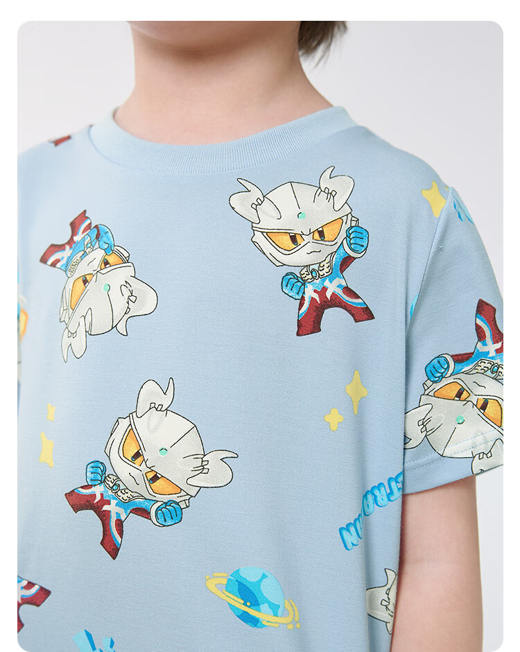 Balabala Boys' Summer Pajama Set Air-Conditioned Homewear [Ultraman IP Mall Edition] 206225171102 4