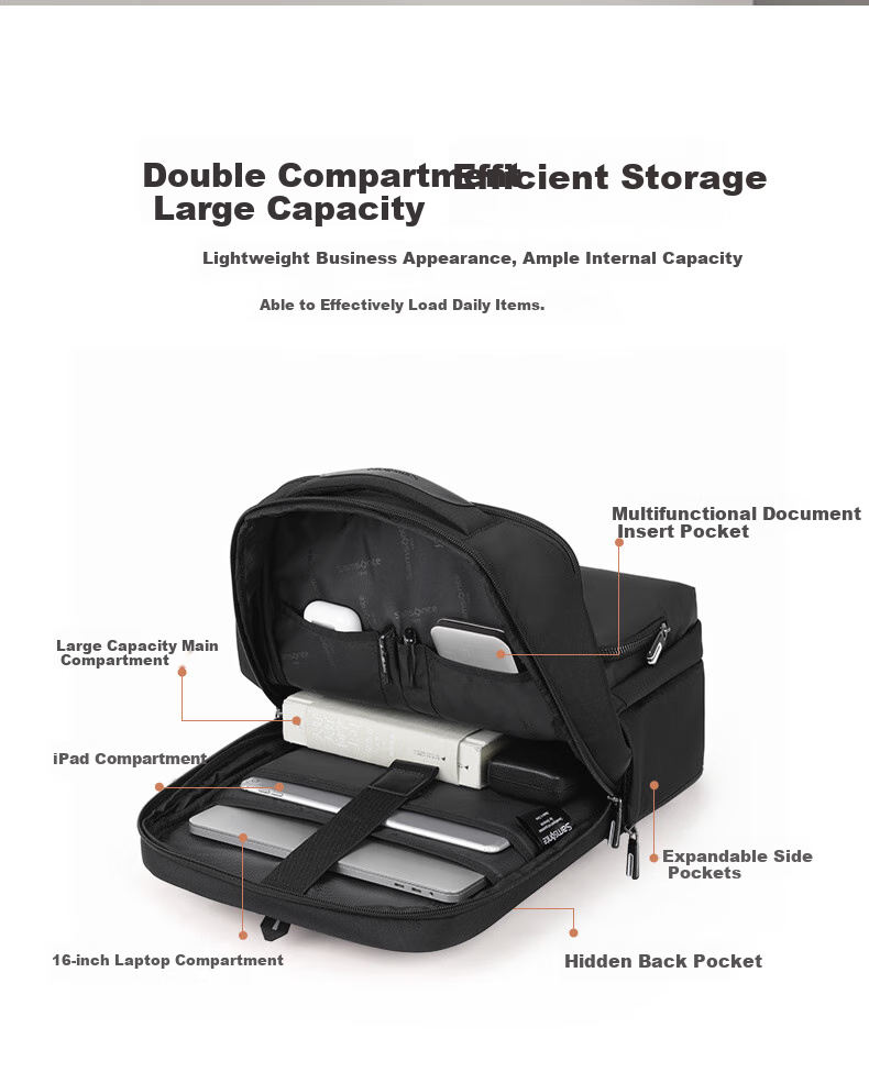 Xinxiuli Backpack Laptop Bag for Men, 16-Inch Large Capacity Backpack, School Bag, Business Travel Bag, Casual Urban Style 4