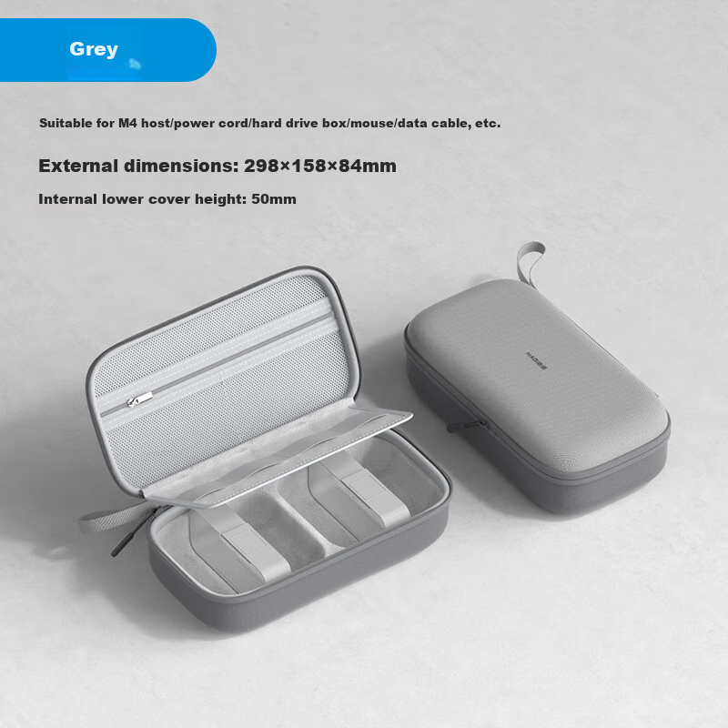 Hagibis Compatible with Macmini M4/M4 Pro Storage Bag, Mini Computer Case, Portable Hard Shell Box, Keyboard And Mouse Protective Cover, Power Bank Case, Digital Anti-Shock Box Protective Sleeve