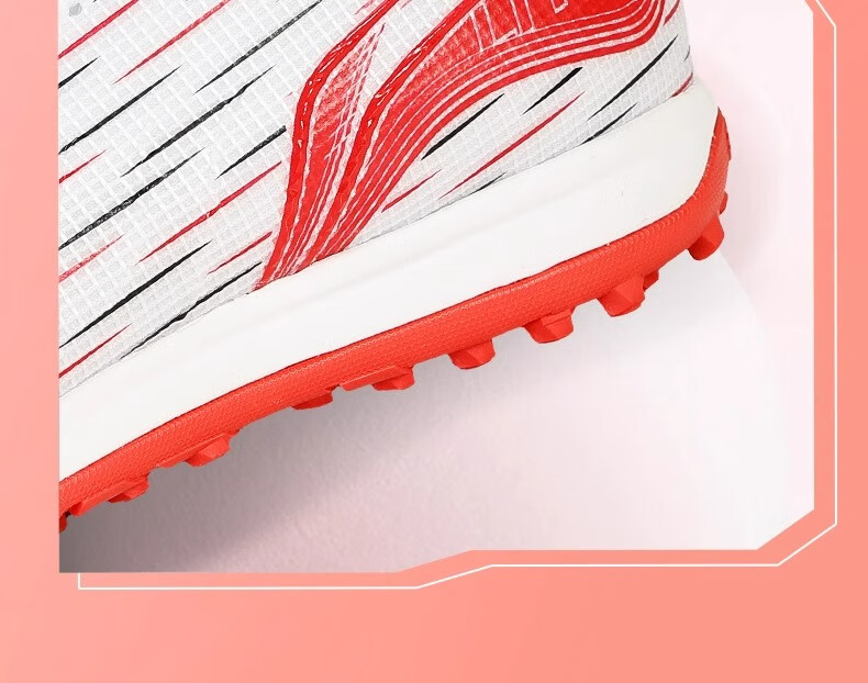 Li-Ning Football Shoes Studs Adult Men Women Children Qixie 3 Youth Primary School Professional Cleats White 43.5 19