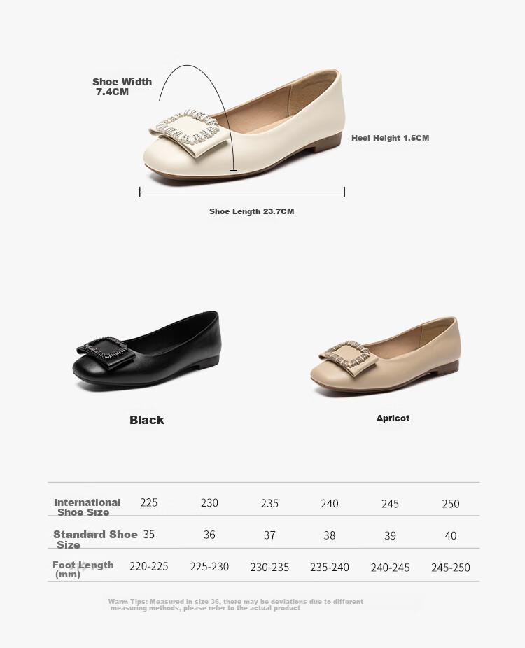 ZHR Women's Single Shoes, Commuter Style Soft Upper Flat Boat Shoes, Slip-On Leather Shoes for Women, 2026 New AH613 Beige Size 38 7