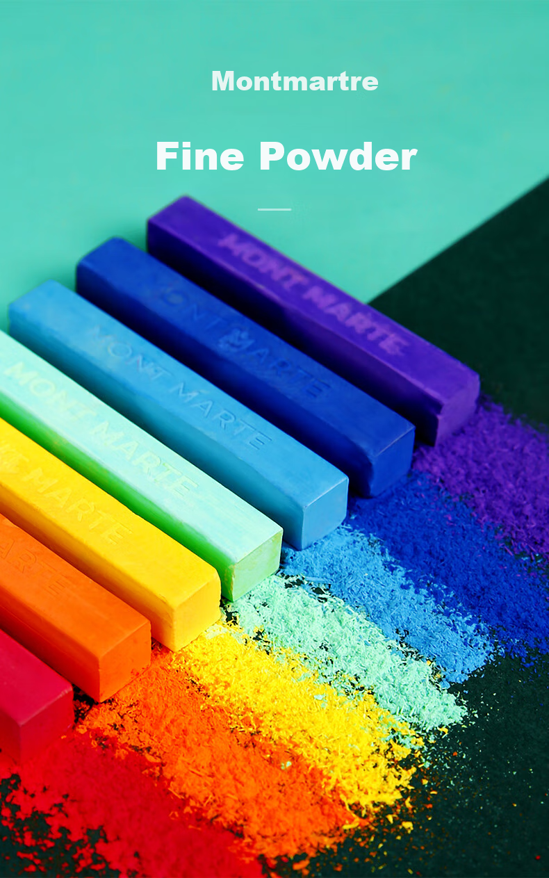 Mont Marte Colored Chalk, Drawing Sticks, Colored Chalk, Hand-Drawn Chalk, Blackboard Paint, 48 Colors, MMPT0030, Art Sketching 1