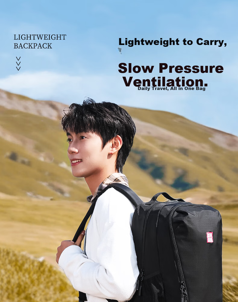 361° Men's Backpack, Commuter Business Backpack, Large Capacity, Lightweight, Waterproof, for Business Trips And Travel, Laptop Bag, Black 1