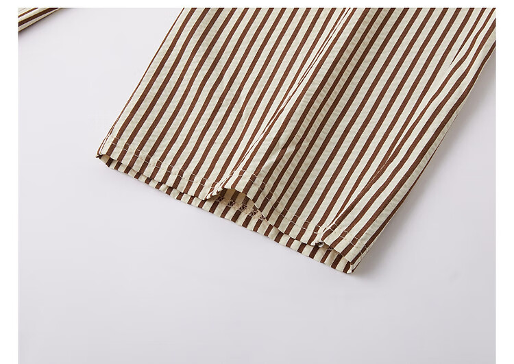 Demana Cloud Cotton Vintage Korean Style Striped Wide-Leg Drawstring Elastic Waist Slimming Women's Casual Pants for Spring and Autumn 23