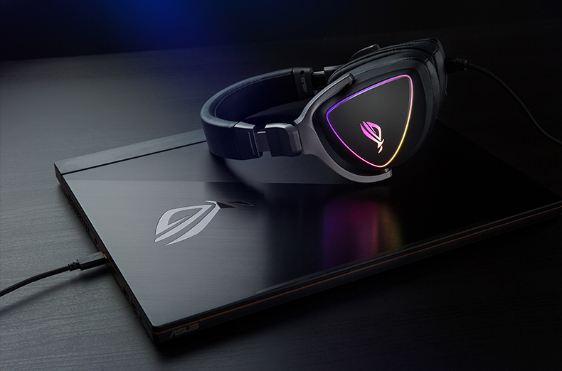 ROG Spherical Gaming Headset Over-Ear Headphones with 7.1 Surround Sound, Wired No-Lag USB/Type-C Switch Headphones, AI Noise-Cancelling Microphone, Compatible with Tri-Band Actio 26