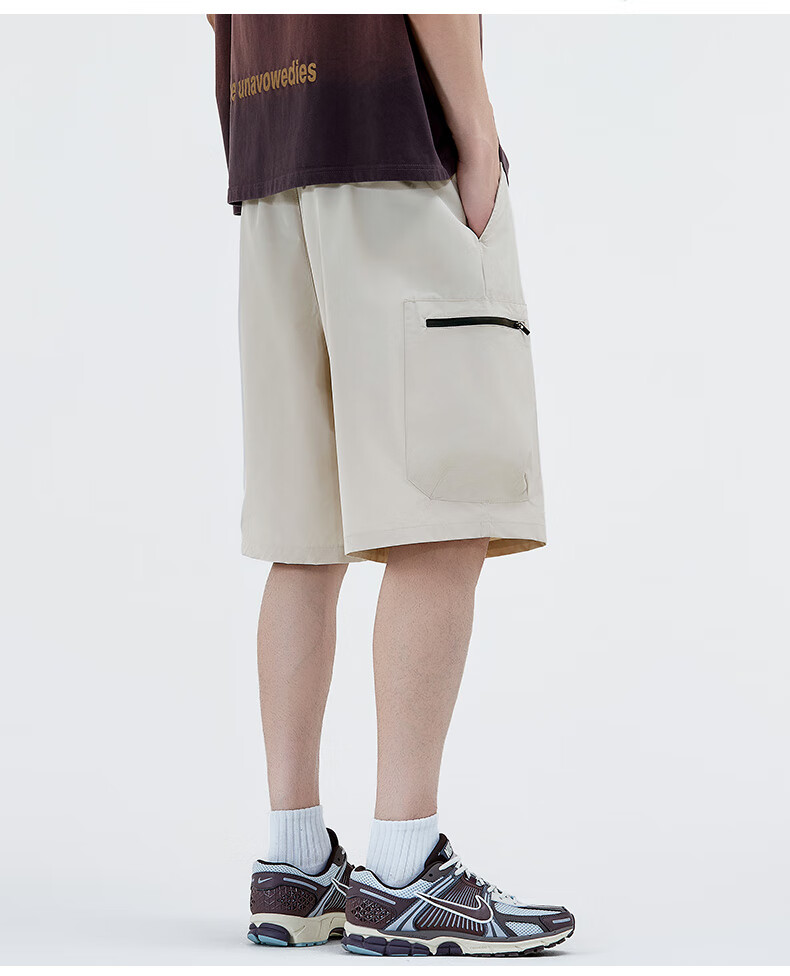 Charles Peach Heart Men's Summer Loose Casual Comfortable Breathable Drawstring Shorts with Large Pockets Black L 8