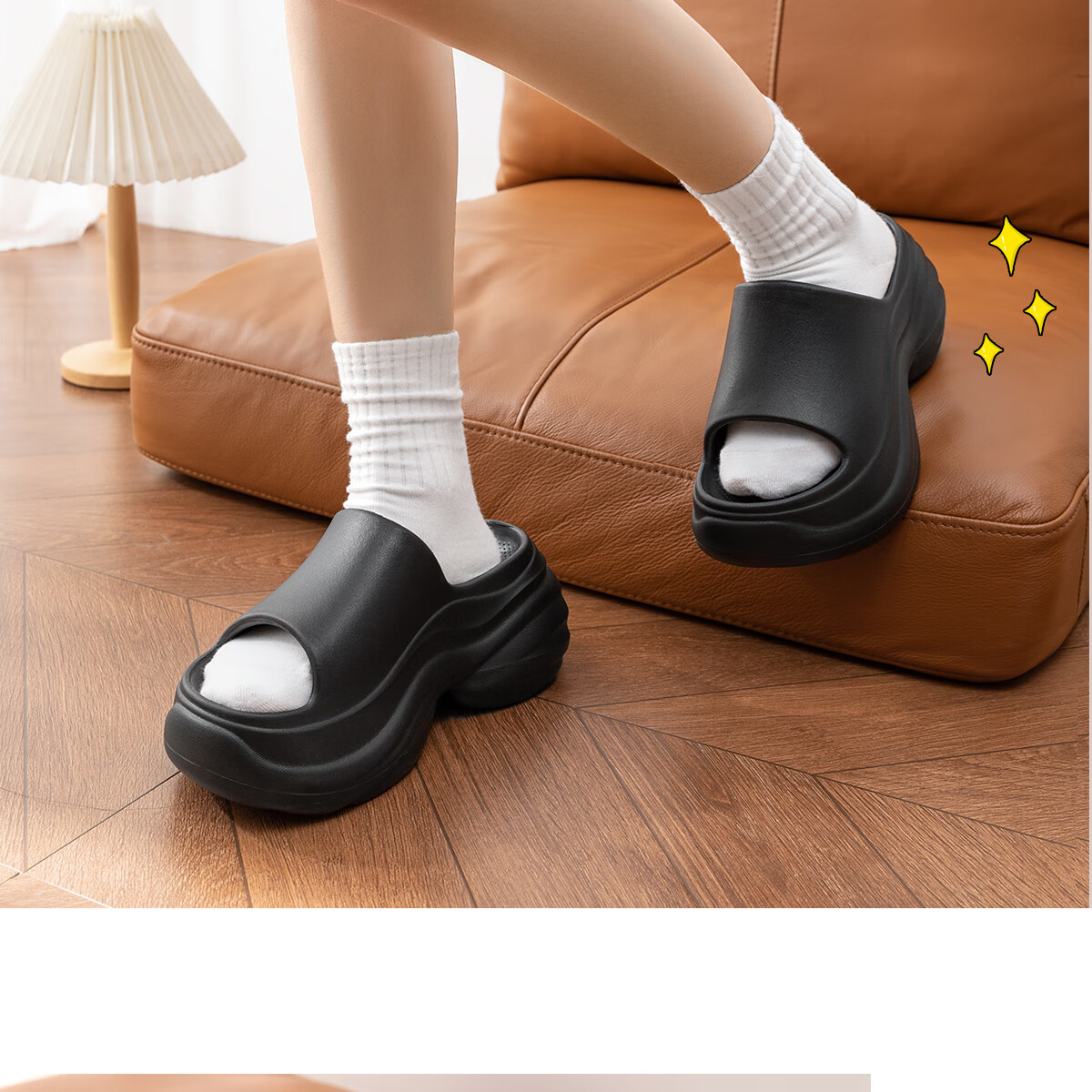 TZLDN Thick-Soled Heightening Heel Slippers for Women, Outdoor Wear, 2026 Summer New Style, High Aesthetic EVA Squishy Feeling Women's Sandals 8