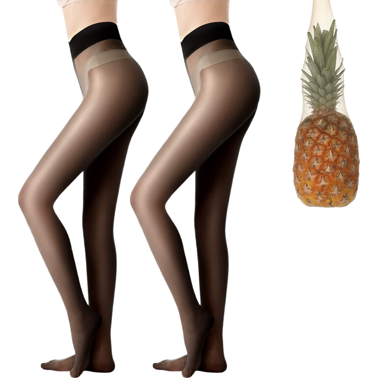LangSha Women's Summer Ultra-Thin Sexy Anti-Snag Sheer Black Stockings Tights, 2 Pairs