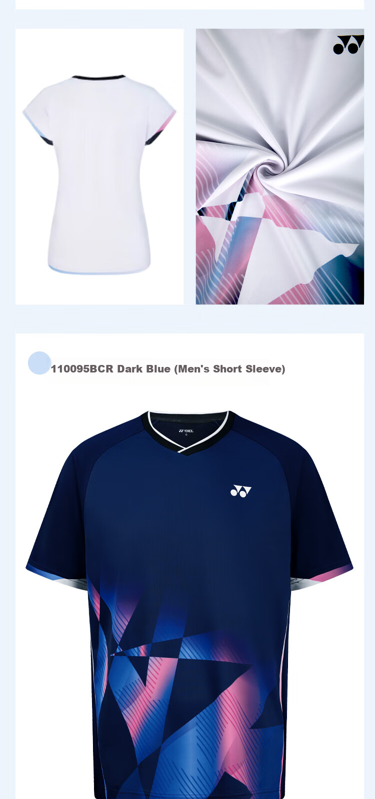 YONEX Badminton Shirt, Competition And Training Wear, Sweat-Absorbing And Breathable, Women's Sports T-Shirt, 210095BCR, White, Size O 4