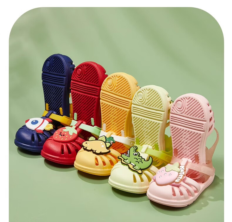 Katetu Children's Perforated Shoes, Boys' Sandals, Summer Girls' Water Stepping Quick-Drying Beach Shoes, Baby Slippers XBI76 12
